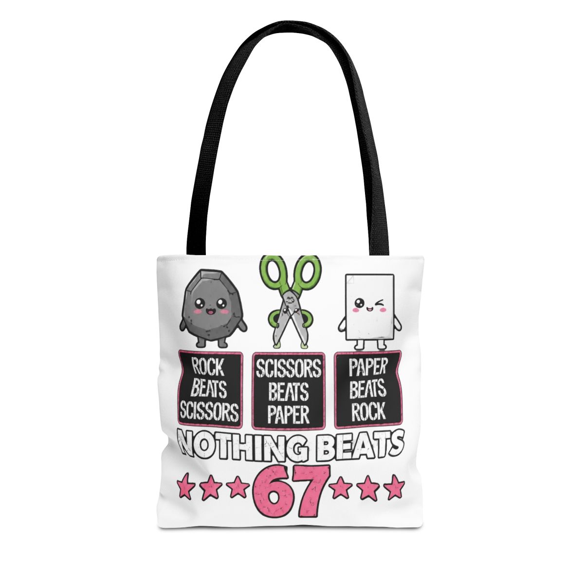 Funny Rock Paper Scissor Nothing Beats 6 7 Six Seven Meme Bags | Scissor Seven - Official Creator merchandise